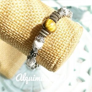 Alquimia Silver and Gold Beaded Bracelet